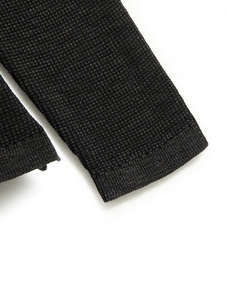 John Varvatos Mephis Waffle Henley Black 1 10537