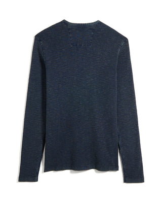 John Varvatos Mephis Waffle Henley Navy 12 10523