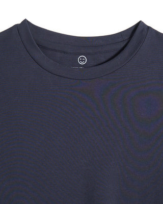 Emanuel Berg Navy Modern Fit 4Flex Knit T Shirt Navy 10978