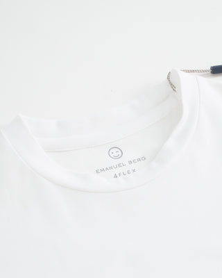 Emanuel Berg White Modern Fit 4Flex Knit T Shirt White  3