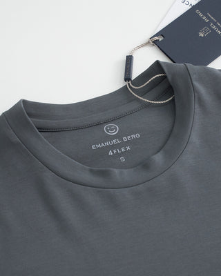 Emanuel Berg Grey Modern Fit 4Flex Knit T Shirt Grey  1