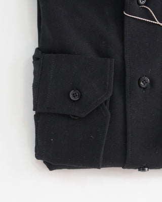 Emanuel Berg Modern Fit Black 4Flex Jersey Stretch Shirt Black  2