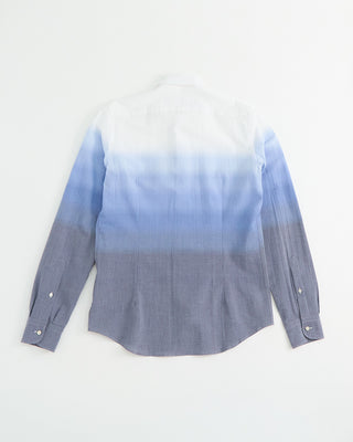Emanuel Berg Modern Fit Degrade Textured Crinkle Shirt Blue 1 4