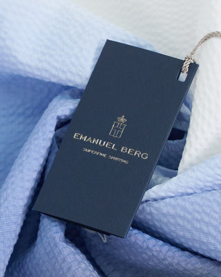 Emanuel Berg Modern Fit Degrade Textured Crinkle Shirt Blue 1 5