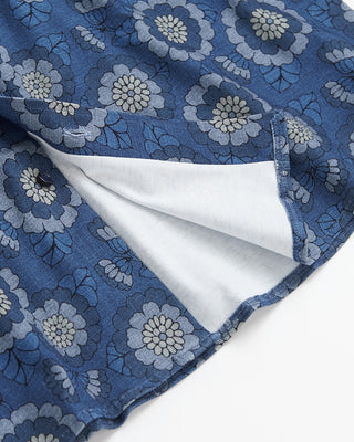 Emanuel Berg Modern Fit 4Flex Ss Floral Print Shirt Blue 1 1