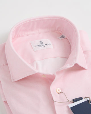 Emanuel Berg Modern Fit 4Flex Solid Shirt Pink 1 1