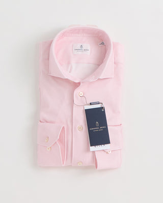 Emanuel Berg Modern Fit 4Flex Solid Shirt Pink 1 3