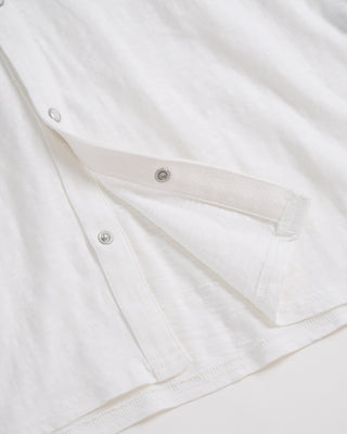 John Varvatos Arvon Long Sleeve Vintage Wash Slub Knit Western Shirt White 1 1