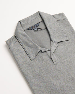 John Varvatos Hague Jacquard Ss Polo With Peace Sign Grey 5 32