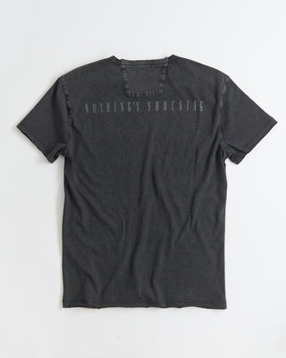 John Varvatos Short Sleeve Raw Edge Tee   Nothings Shocking Black 0 4