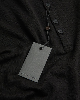 John Varvatos Walden Ls Henley In Broken Stitch Black 3 253