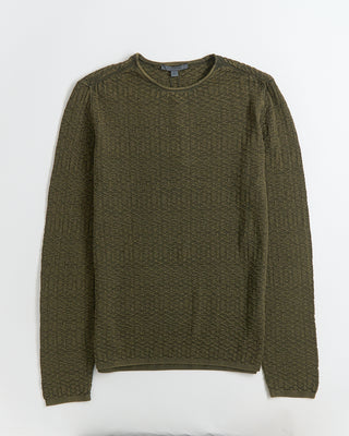 Riley Long Sleeve Textured Crew With Vintage Wash