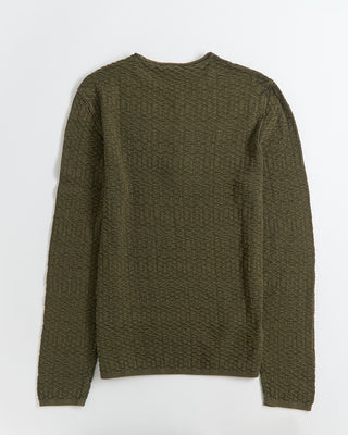 John Varvatos Riley Long Sleeve Textured Crew With Vintage Wash Sage 0 4