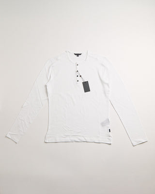 John Varvatos Walden Ls Henley In Broken Stitch White 1 143
