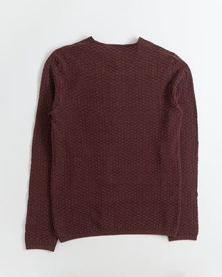 Riley Long Sleeve Textured Crew With Vintage Wash