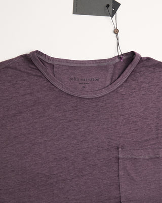 5234XL John Varvatos Bond Burnout Ss Crewneck T Shirt Purple 2 473