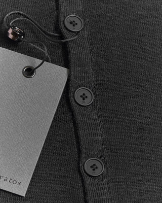 John Varvatos Eren Long Sleeve Merino Blend Henley With Magic Wash Black 1 1