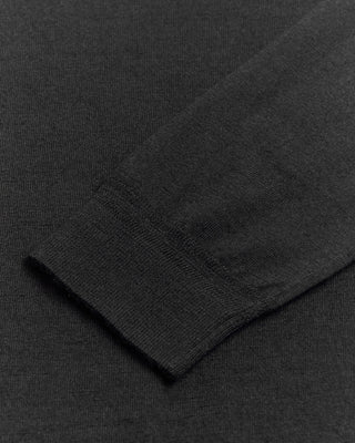 John Varvatos Eren Long Sleeve Merino Blend Henley With Magic Wash Black 1 3