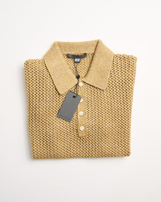 John Varvatos Jv Honeycomb Ss Polo Gold 128