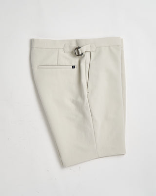 Deke Supernatural Sateen Pleated Discovery Stretch Shorts Ivory 969