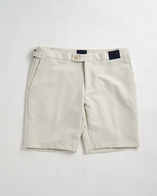 Deke Supernatural Sateen Pleated Discovery Stretch Shorts Ivory 974
