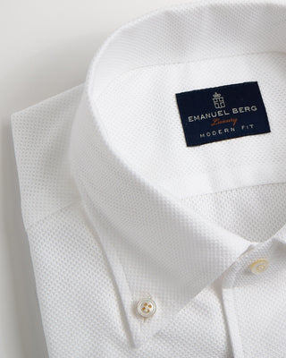 Emanuel Berg Giro Englese Premium 1 Piece Collar Shirt White 1248