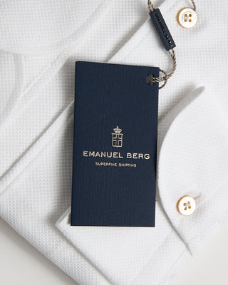 Emanuel Berg Giro Englese Premium 1 Piece Collar Shirt White 1249