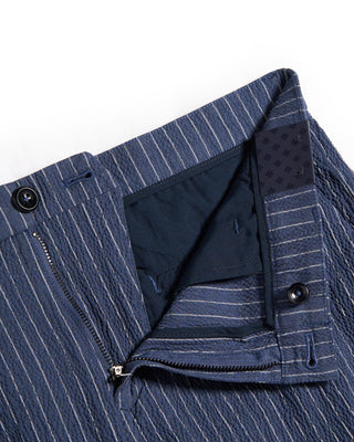 Deke Oasis Bermuda Supernatural Striped Seersucker Shorts Indigo 3 8281