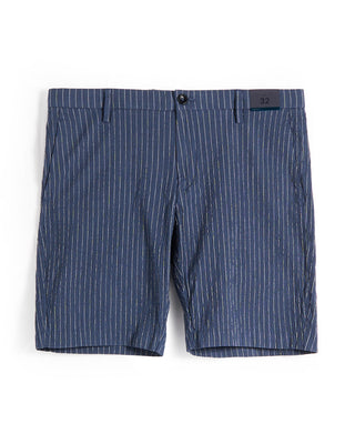 Deke Oasis Bermuda Supernatural Striped Seersucker Shorts Indigo 8279