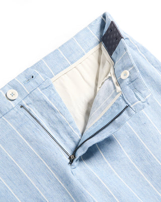 Deke Oasis Bemuda In Hyperthread Pinstripe Light Blue 5 9431