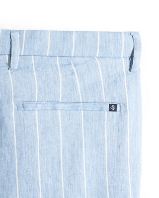 Deke Oasis Bemuda In Hyperthread Pinstripe Light Blue 9 9433