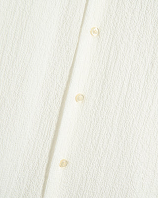 Emanuel Berg Seersucker Solid Casual Sartorial Shirt White 4 9676