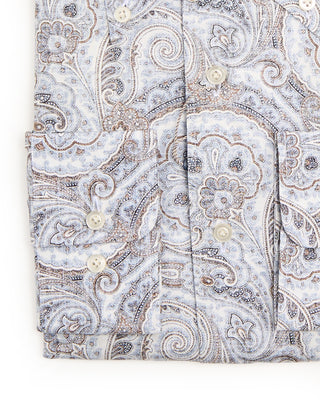 Emanuel Berg Cotton Luxe Dobby Print Shirt Light Blue 1 8482