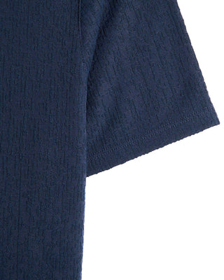 John Varvatos Egon Ss Textured Henley Blue 8 9266