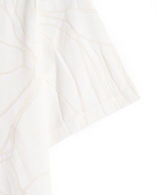 John Varvatos Elio Ss Tangled Lines Shirt White 7 9245