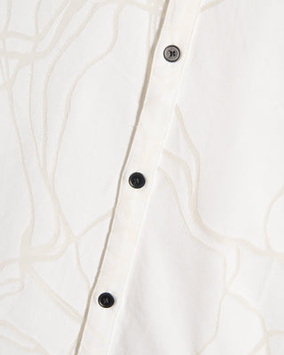 John Varvatos Elio Ss Tangled Lines Shirt White 8 9246