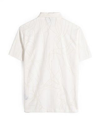 John Varvatos Elio Ss Tangled Lines Shirt White 9 9247
