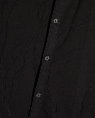 John Varvatos Elio Ss Tangled Lines Shirt Black 7 9241