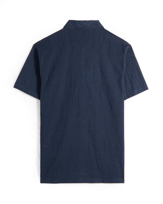 John Varvatos Elio Ss Tangled Lines Shirt Navy 12 9252