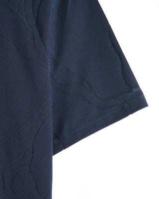John Varvatos Elio Ss Tangled Lines Shirt Navy 5 9250