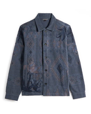 John Varvatos Sheridan Embroidered Swacket Blue 2 9283