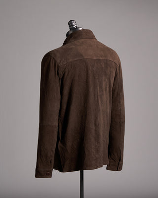John Varvatos Jesse Leather Shirt Jacket Espresso 14 9993