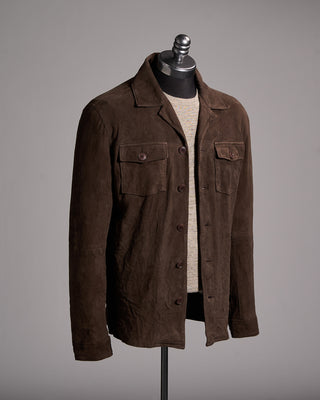 John Varvatos Jesse Leather Shirt Jacket Espresso 1 9986