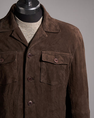 John Varvatos Jesse Leather Shirt Jacket Espresso 7 9988
