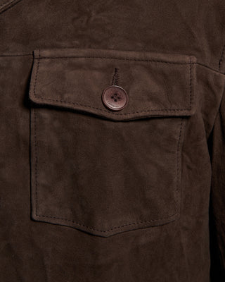 John Varvatos Jesse Leather Shirt Jacket Espresso 8 9989