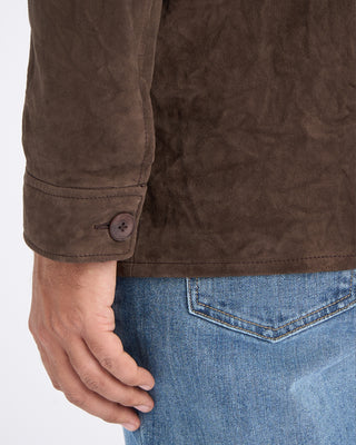 John Varvatos Jesse Leather Shirt Jacket Espresso 12 10905