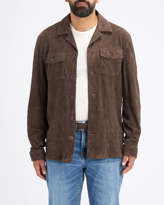 John Varvatos Jesse Leather Shirt Jacket Espresso 2 10901