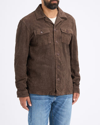 John Varvatos Jesse Leather Shirt Jacket Espresso 4 10902