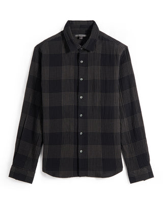 John Varvatos Lucas Plaid Shirt Black 6 9385