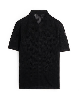 Ginsberg Ss Knit Herringbone Shirt